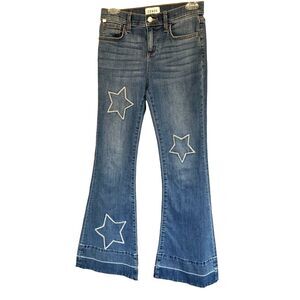 Ceros Boutique Star Embroidered Flare Jeans